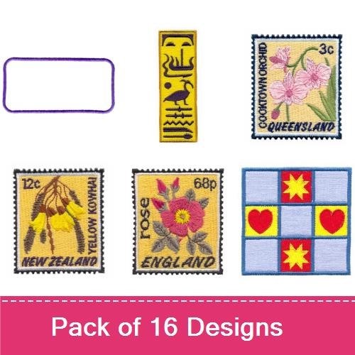 Floral Stamp Embroidery Designs Bundle – Orchid, Iris, England & More (16 Designs)