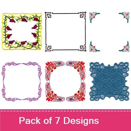 FSL Decorative Lace Embellishments Bundle – Vintage Frames with Floral & Ornamental Details (7 Designs)