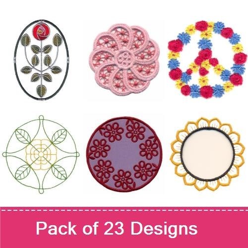 Decorative Floral Frames & Ovals