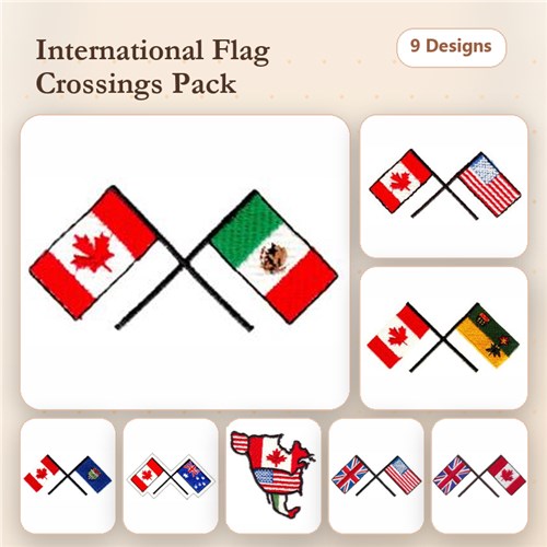 Canada - Crossed Flags Canada - Crossed Flags