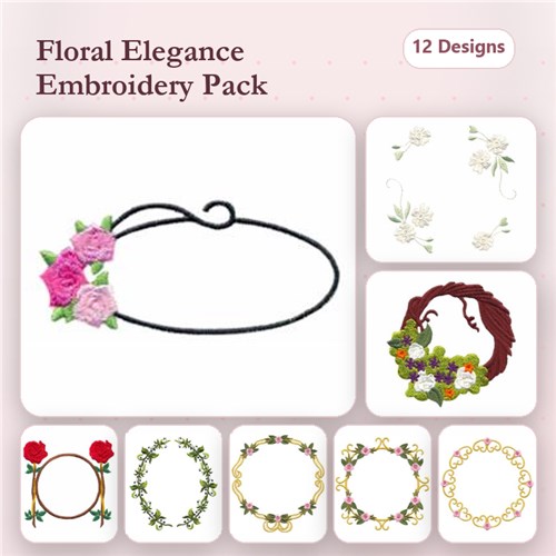 Floral Round Frames
