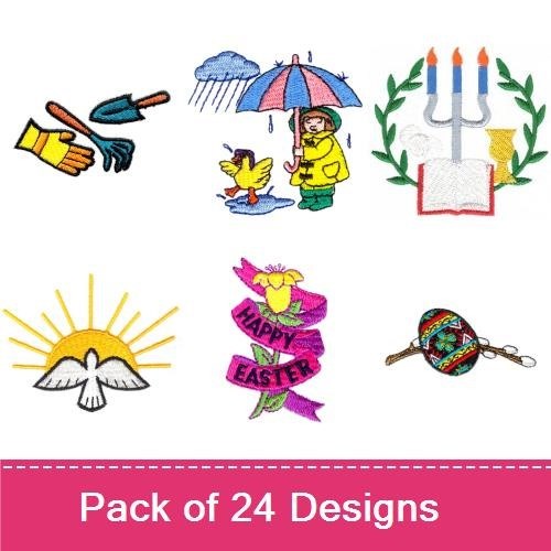 Easter & Spring Embroidery Bundle – Seasonal Themes (24 Designs)