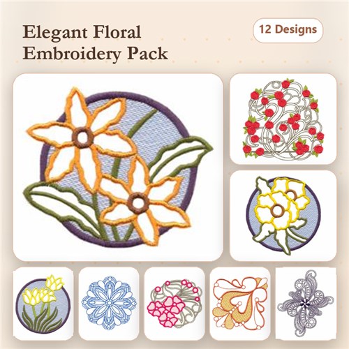 Trapunto Florals 1 - Pack Trapunto Florals 1 - Pack