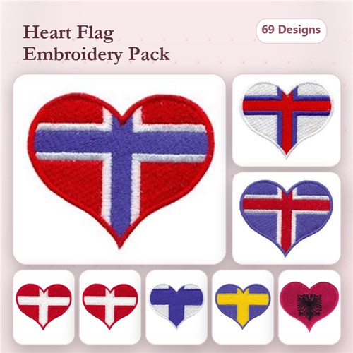 World Flag Hearts