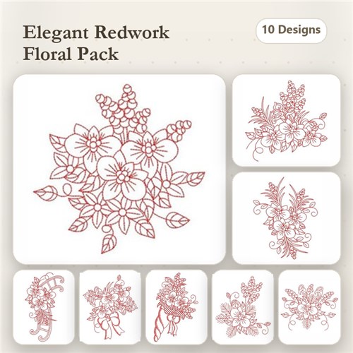Redwork Bloom 1