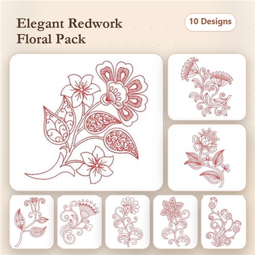 Redwork Bloom 2