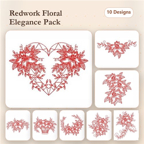 Redwork Bloom