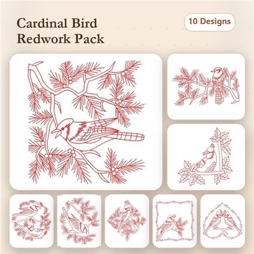 Redwork Blue Jay 2