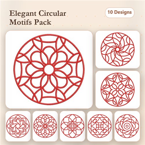 Redwork Circle Redwork Circle
