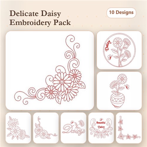 Redwork Daisy