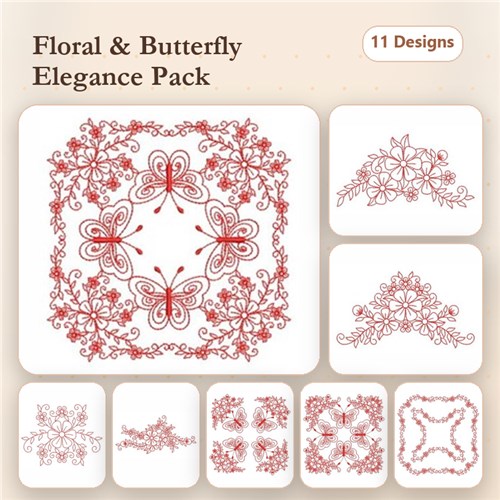 Redwork Elegance Quilt