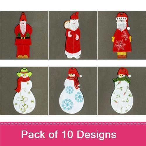 FSL Applique Christmas Bookmarks