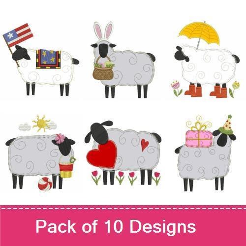 Applique Folk Sheep