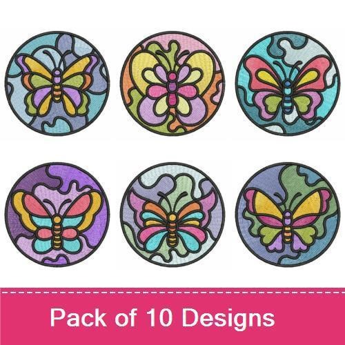 Stained Glass Butterflies 2