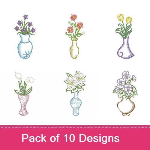 Vintage Floral Vases