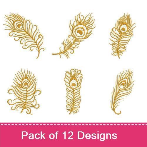 Golden Peacock Feathers