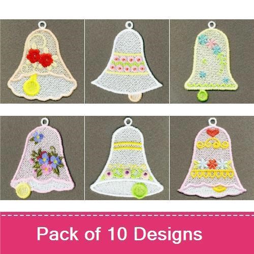FSL Floral Bells Embroidery Designs Bundle – Delicate Floral Patterns & More (10 Designs)