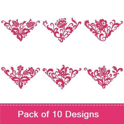 Damask Flower Corners