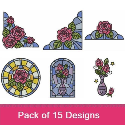 Stained Glass Roses