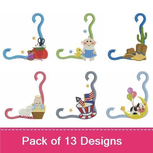 Holiday Sleigh Embroidery Designs Bundle – Santa, Halloween, Birthday Cake & More (13 Designs)