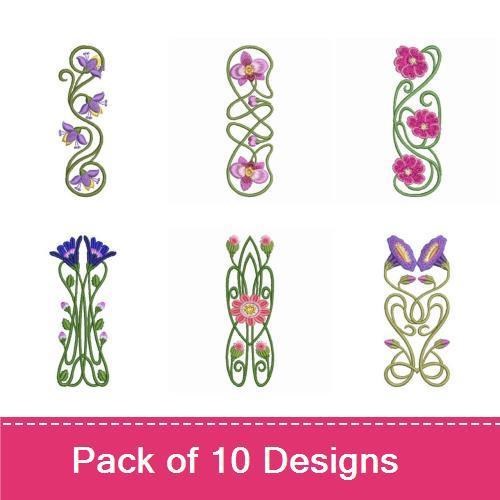Art Nouveau Flower Borders 2