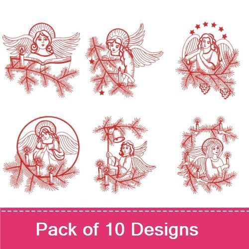 Redwork Angels