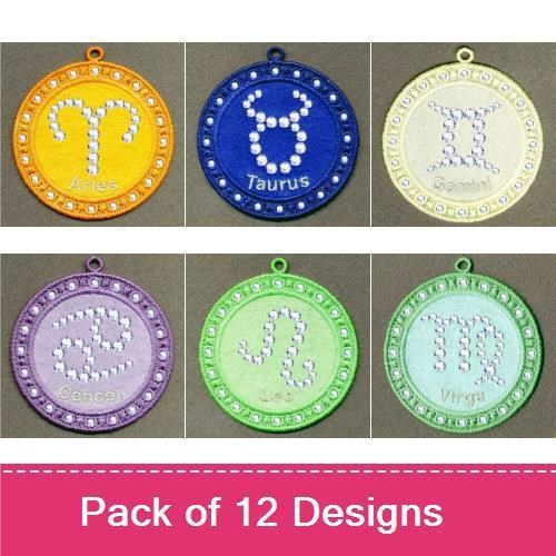 FSL Crystal Applique Zodiac