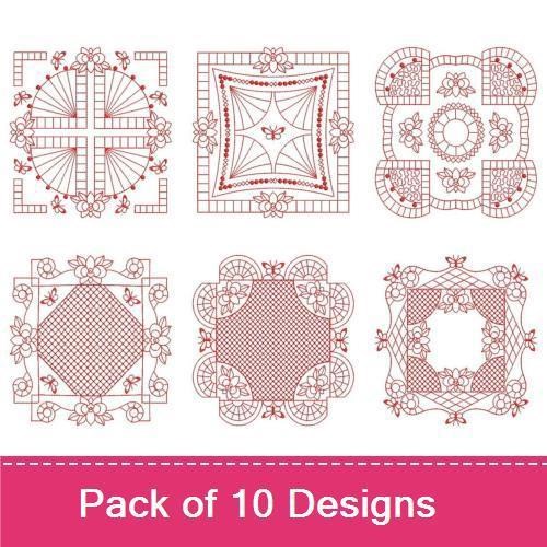 Redwork Enticement Quilt