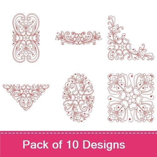 Redwork Rosemaling Deco