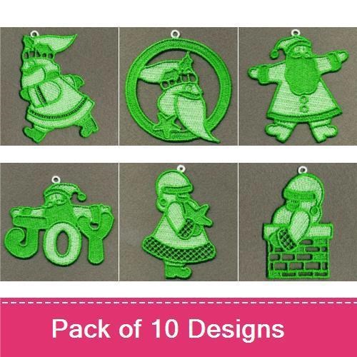 FSL Santa Ornaments