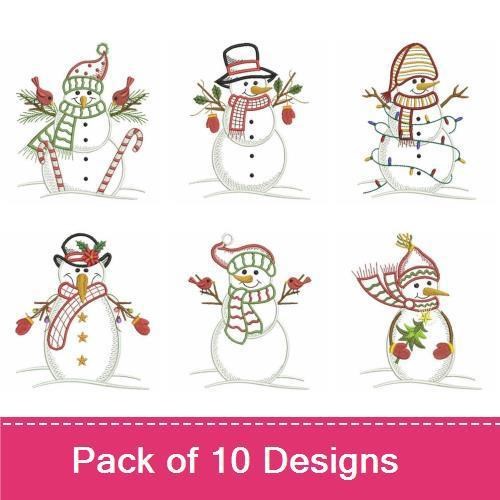 Vintage Cute Snowmen
