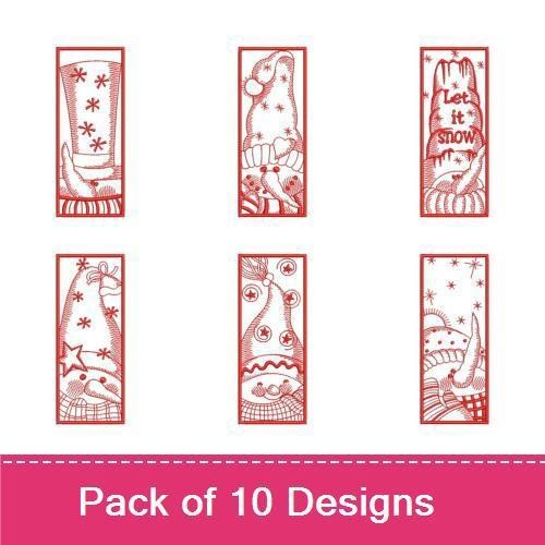 Redwork Snowman Bookmark