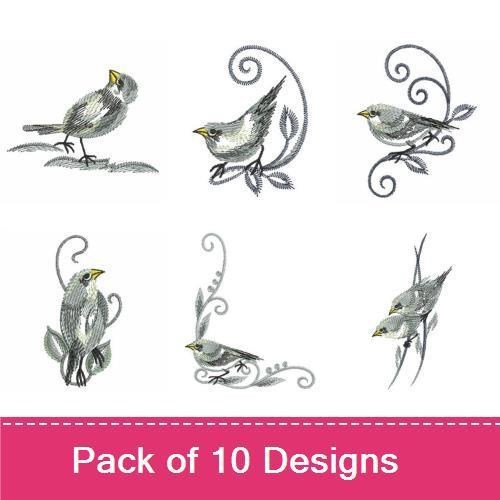Brush Painting Sparrows