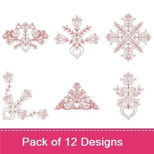Redwork Dutch Folk Art 2