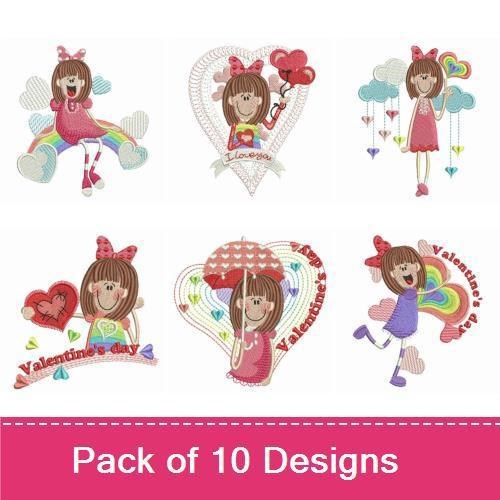 Valentine Rainbow Girls