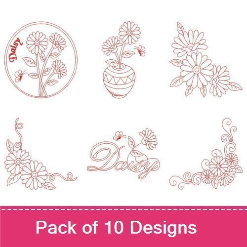 Redwork Daisy