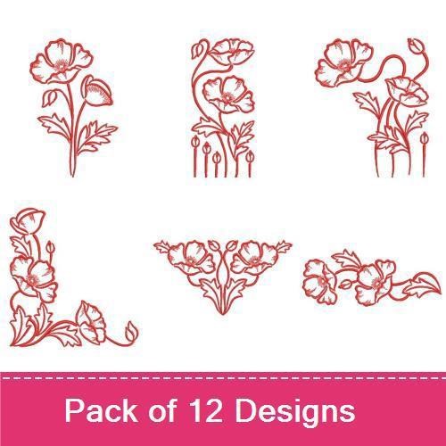 Redwork Poppy 2