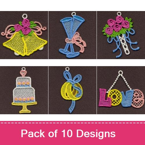 FSL Wedding Ornaments Embroidery design pack by Sweet Heirloom