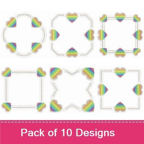 Rainbow Heart Frames