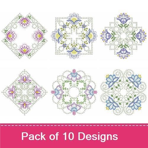 Candlewick Jacobean Flower Quilts