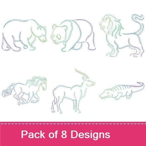 Colorful Animal Outlines