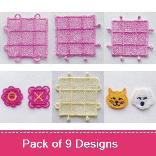 Cute Mini Applique Embroidery Bundle – Fun Shapes (9 Designs)