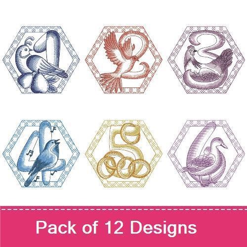Bird Number & Letter Embroidery Bundle – Number 2 Bird, Letter A Bird, Number 5 Bird & More (12 Designs)