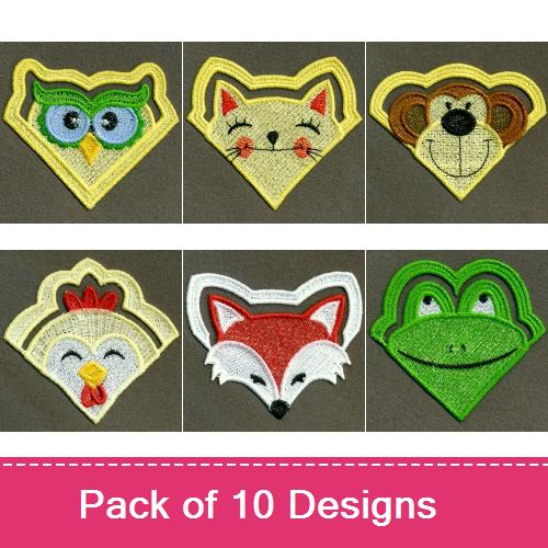 FSL Animal Bookmark Embroidery design pack by Sweet Heirloom, Embroidery  Packs on  