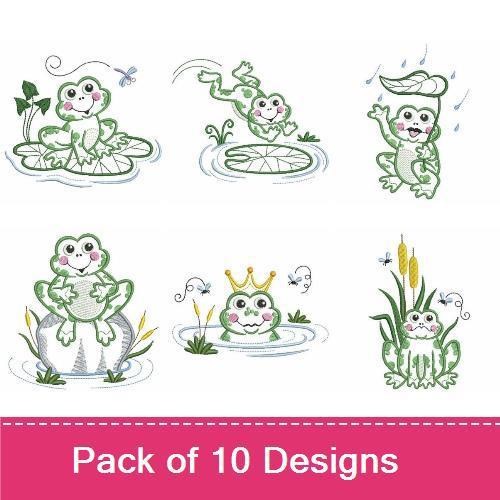 Vintage Cute Frogs
