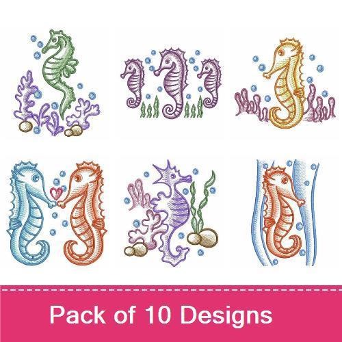 Sketched Seahorses