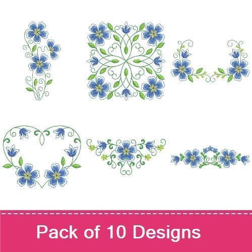 Fancy Blue Flowers