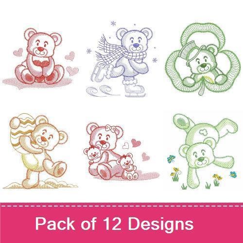 Sketched Teddy Bears
