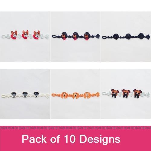 Cute Dog Breed Embroidery Bundle – Adorable Canine Faces (10 Designs)