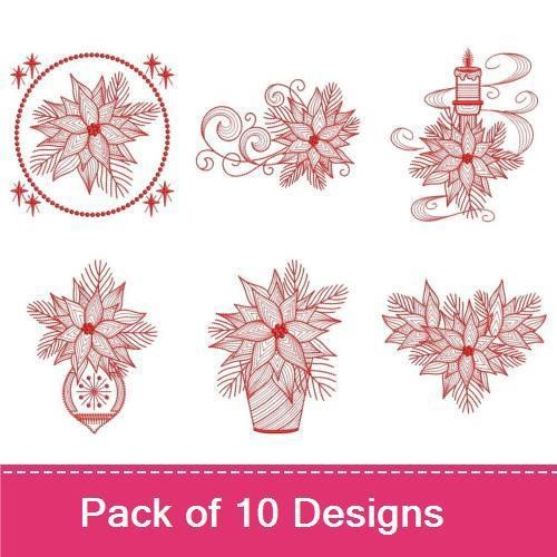 Redwork Poinsettia